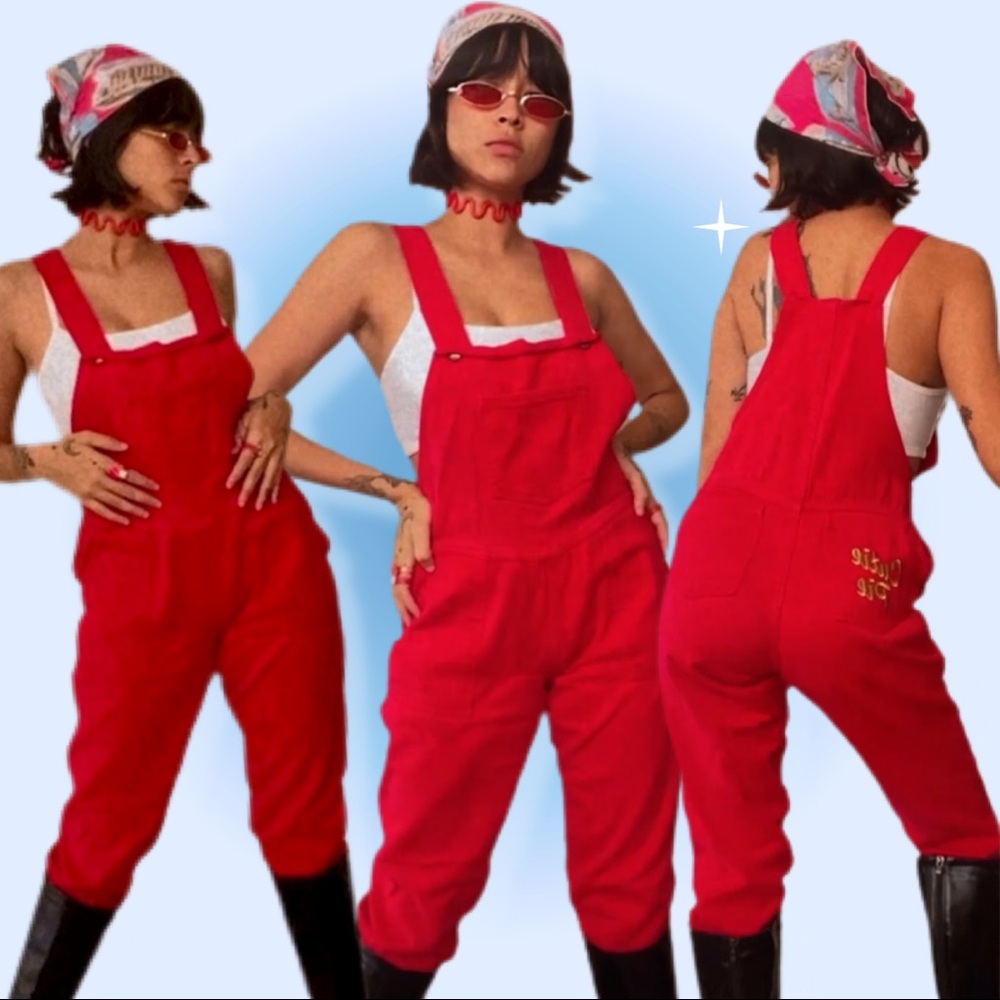 ‘Cutie Pie’ Red Overall❣️